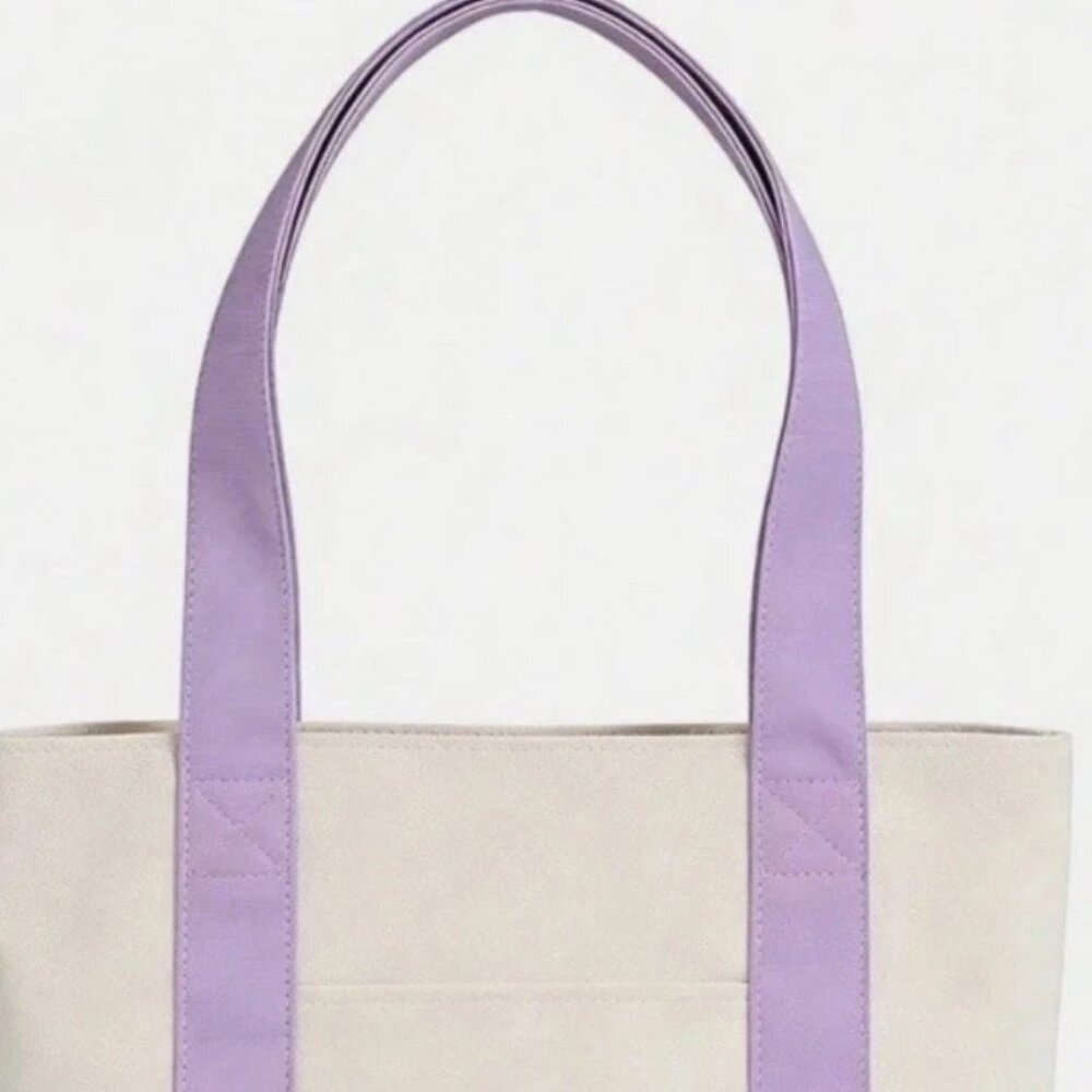 NEW Trader Joe’s Large Lavender Tote Bag Spring 2026 Limited Edition - Picture 2 of 3
